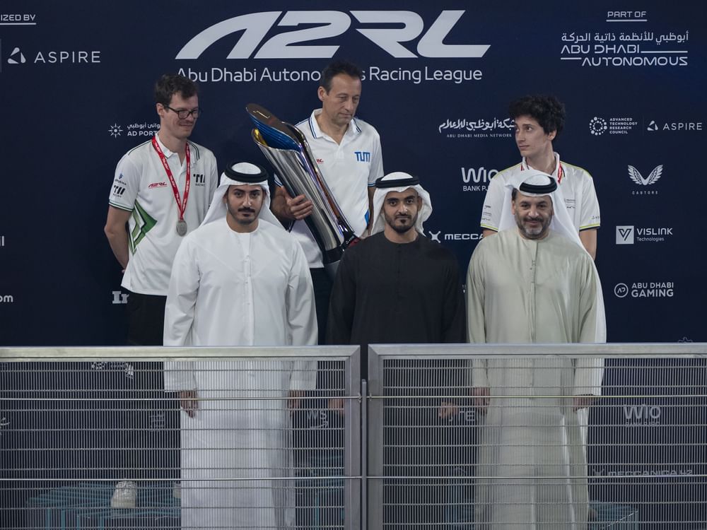 Zayed bin Mohamed bin Zayed attends Abu Dhabi Autonomous Racing League Season 2 Grand Final
