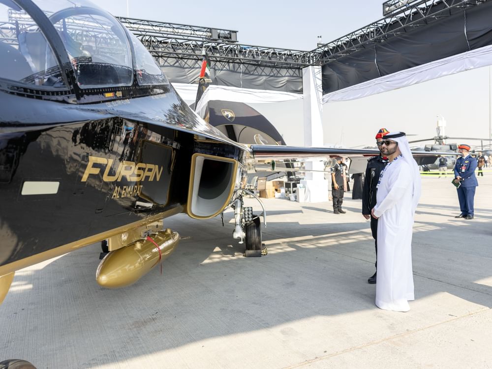 Mansoor bin Mohammed tours Dubai Airshow 2025