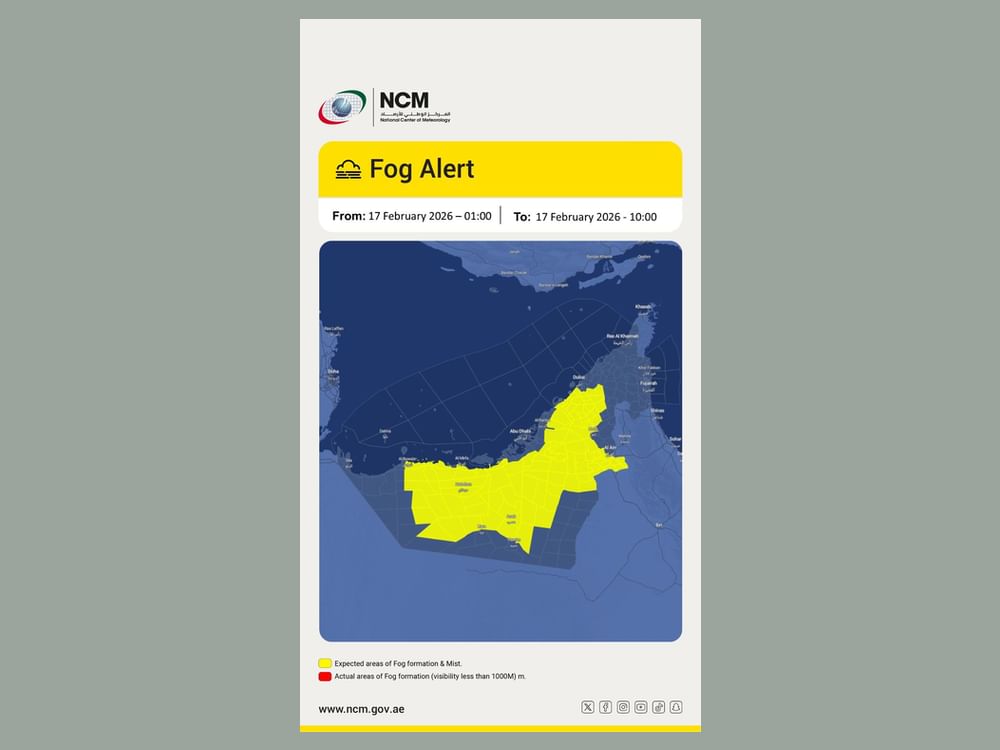 NCM warns of fog formation, poor horizontal visibility