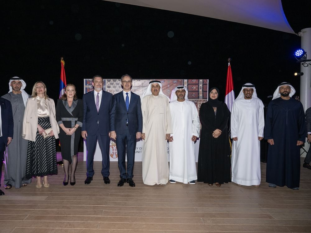 Saqr Ghobash attends Serbia National Day reception in Abu Dhabi