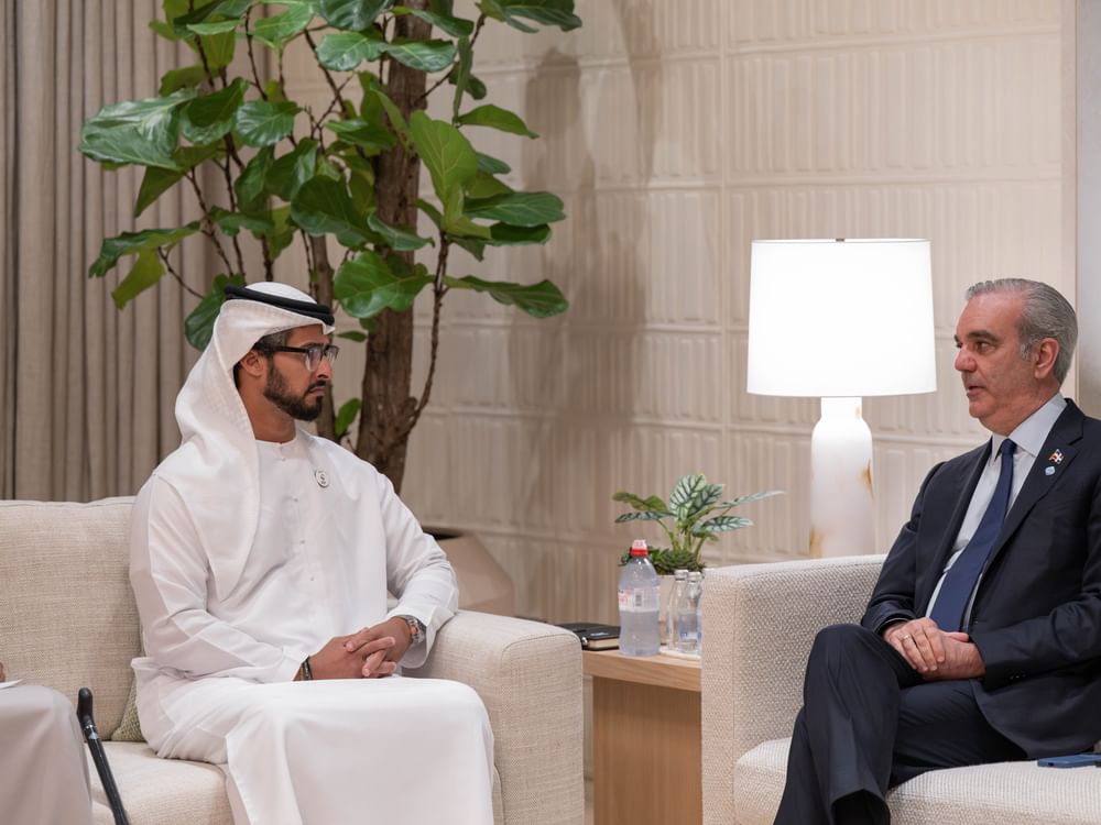 Zayed bin Hamdan bin Zayed  meets President of Dominican Republic to explore opportunities for economic, investment cooperation