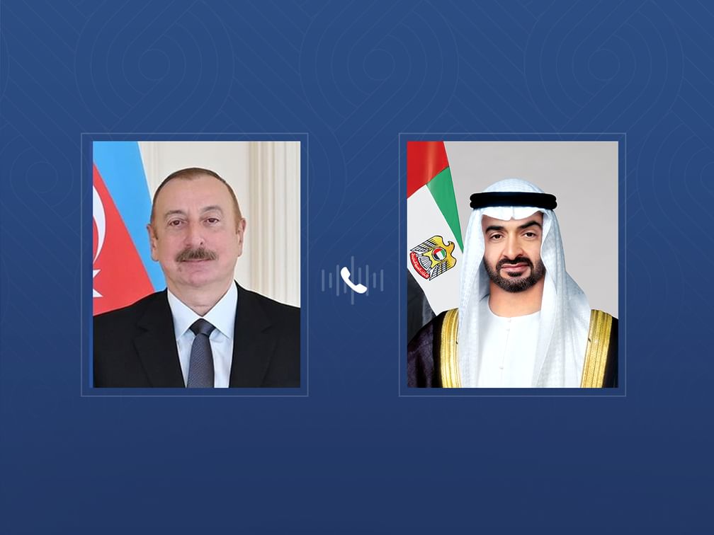 Presidentes dos Emirados e do Azerbaijão discutem relações bilaterais em telefonema