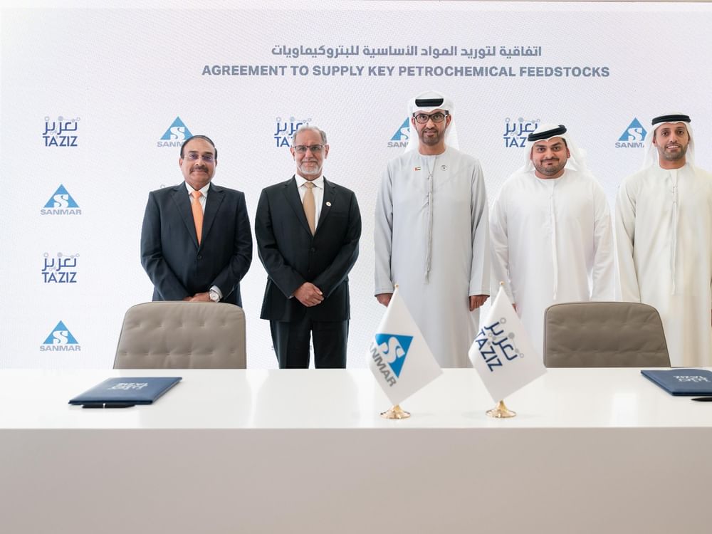 TA’ZIZ signs agreement with India’s Sanmar, securing major export deal from Ruwais