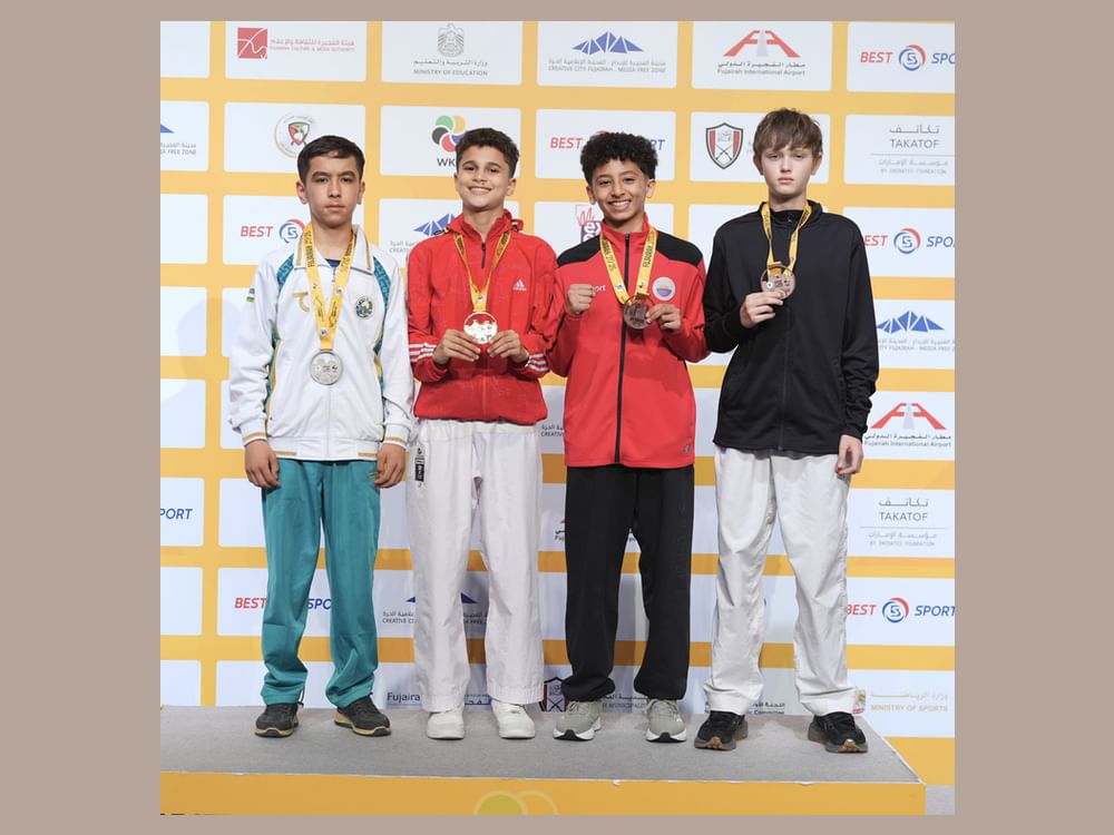 ذهبية وبرونزية لنادي الشارقة في الدوري العالمي لشباب الكاراتيه
