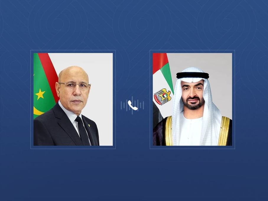 UAE and Mauritanian Presidents exchange Eid Al-Fitr greetings in phone call