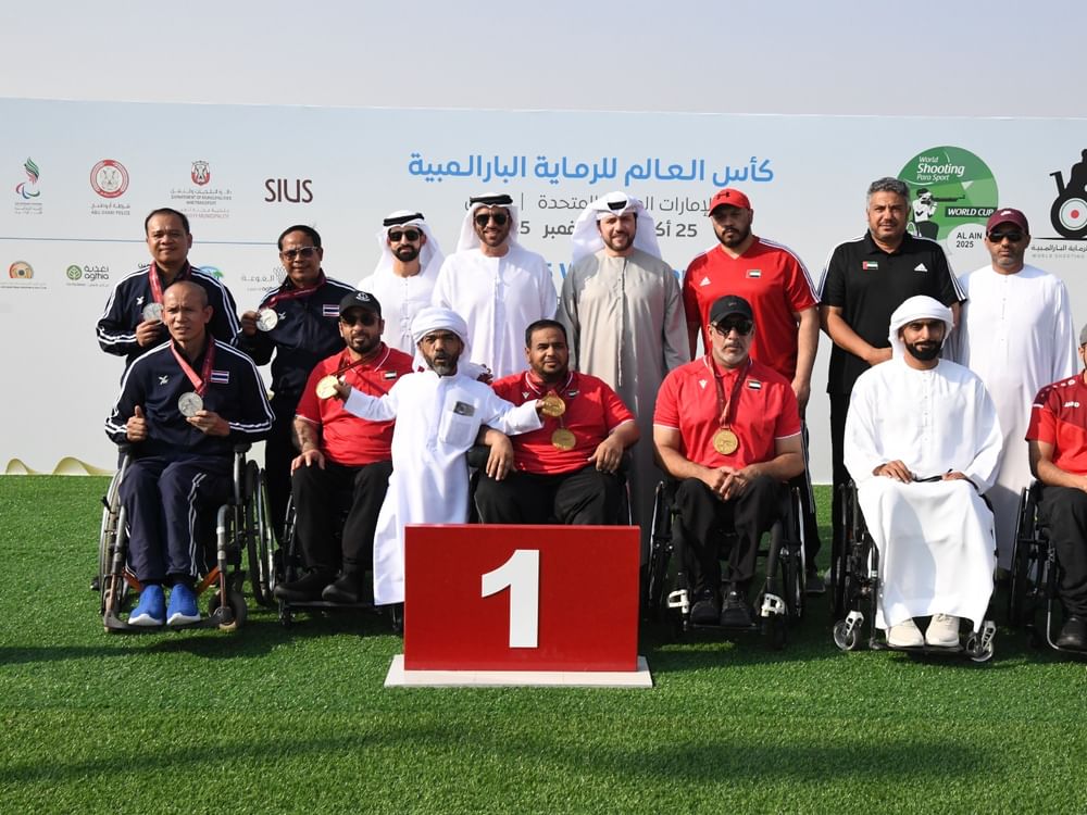 ذهبيتان للإمارات في كأس العالم للرماية البارالمبية بمدينة العين