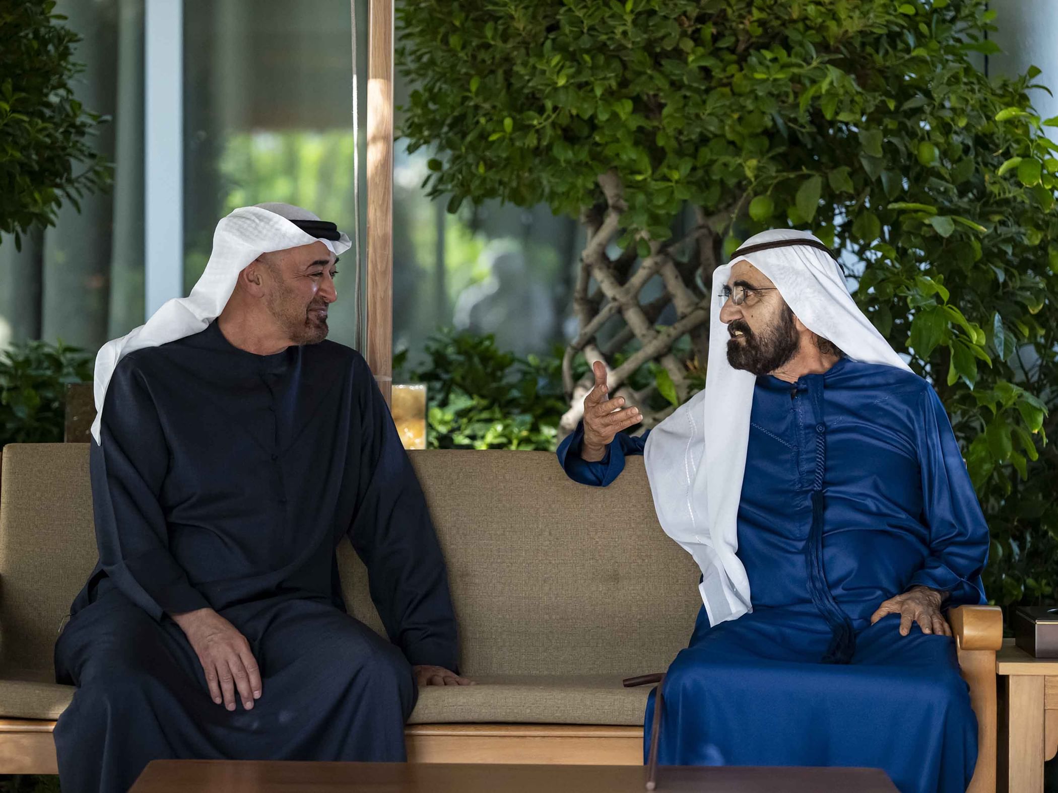 UAE President and Mohammed bin Rashid meet at Al Marmoom in Dubai