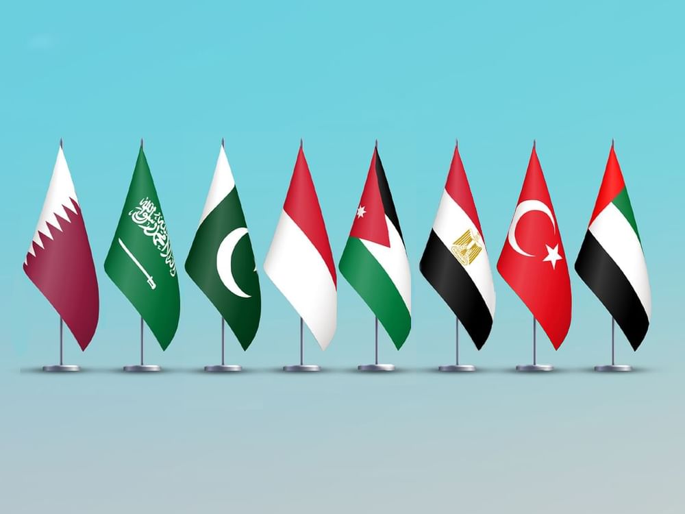 بيان مشترك لوزراء خارجية الإمارات، وتركيا، ومصر، والأردن، وإندونيسيا، وباكستان، والسعودية، وقطر