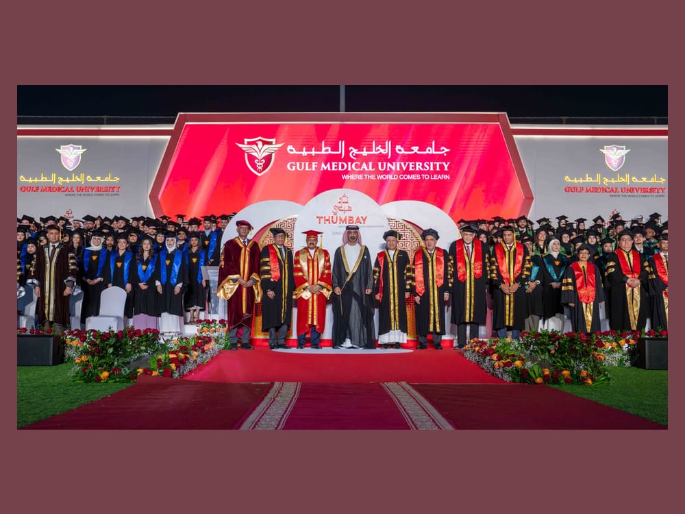 Ajman Crown Prince attends graduation ceremony of 630 students at Gulf Medical University in Ajman
