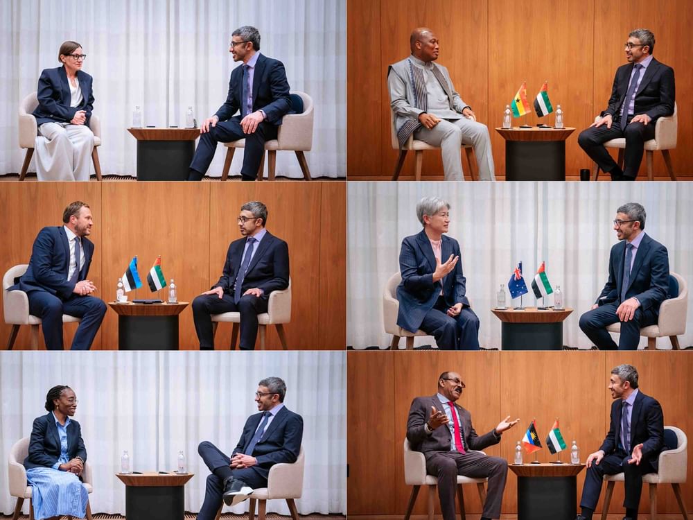 Abdullah bin Zayed se reúne con ministros de Exteriores y altos cargos en Nueva York