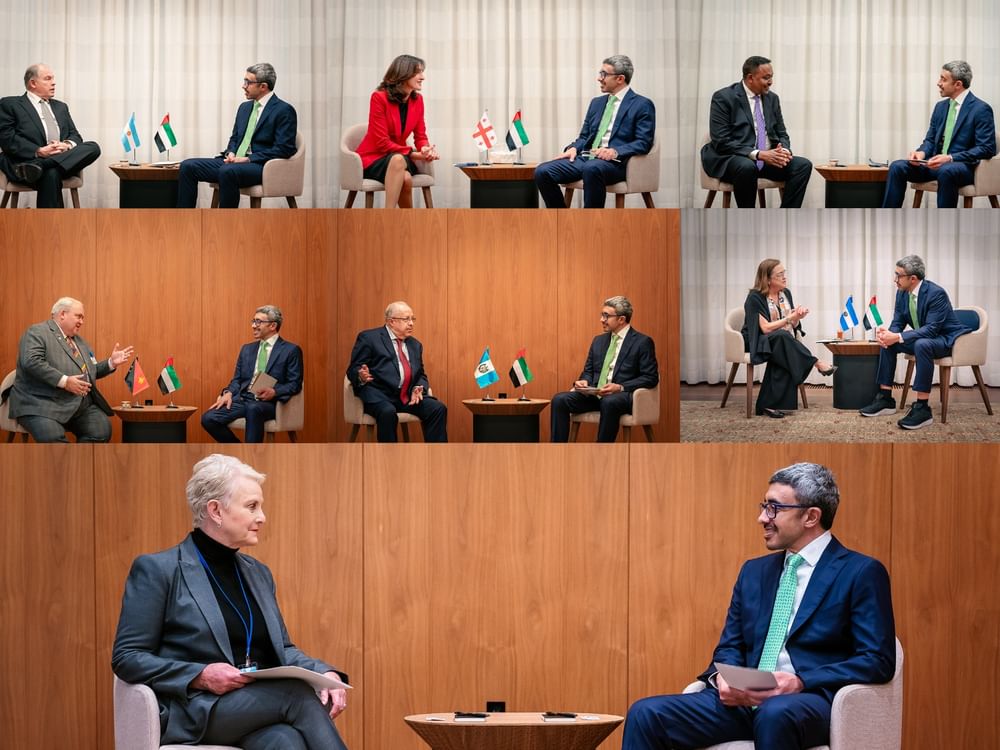 Abdullah bin Zayed se reúne en Nueva York con varios ministros de Exteriores