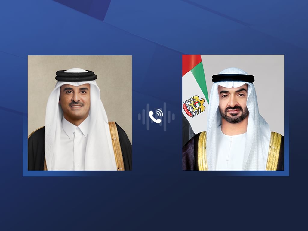Presidente dos Emirados Árabes Unidos e emir do Qatar discutem relações bilaterais e desenvolvimentos regionais