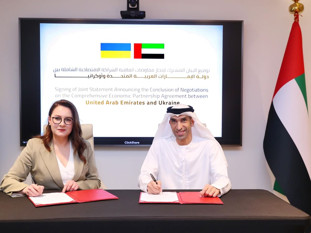 الإمارات وأوكرانيا تنجزان مفاوضات اتفاقية الشراكة الاقتصادية الشاملة