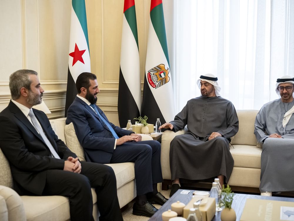 رئيس الدولة والرئيس السوري يبحثان تعزيز علاقات البلدين 