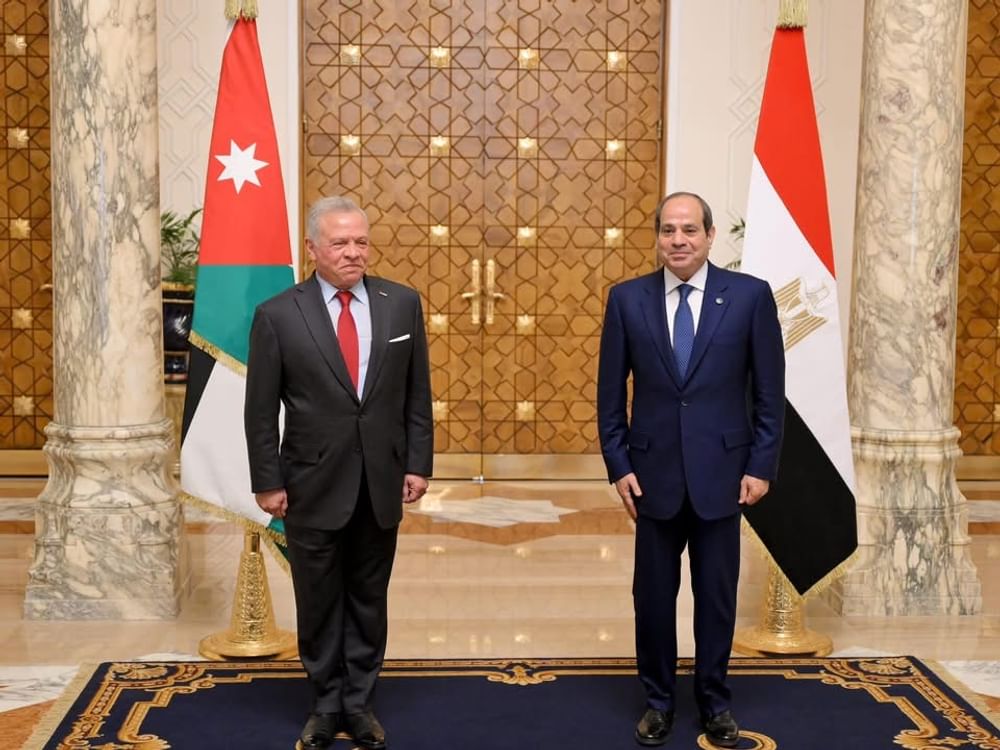 El Sisi, King Abdullah II stress Gaza ceasefire, reject displacement