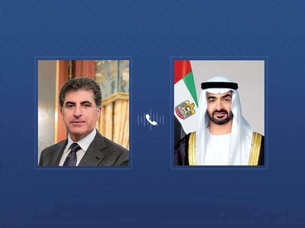 El presidente de Emiratos Árabes Unidos recibe una llamada del presidente del Kurdistán iraquí que condena el ataque contra el consulado emiratí