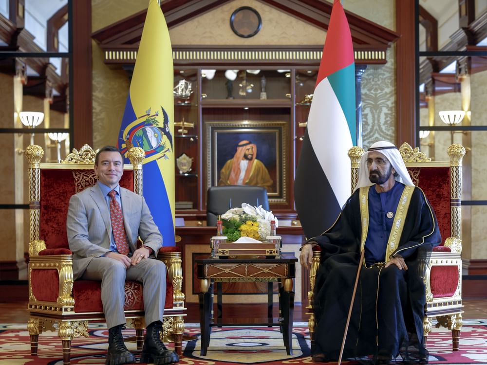 Mohammed bin Rashid discusses with Ecuador’s President ways to enhance cooperation, deepen bilateral ties