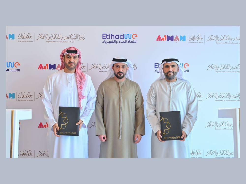 ‎ دائرة السياحة والثقافة والإعلام في عجمان توقع اتفاقية رعاية مع الاتحاد للماء والكهرباء   