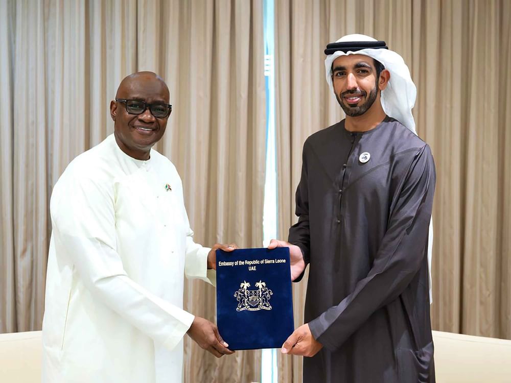 Shakhboot bin Nahyan receives invitation on behalf of UAE President from President of Sierra Leone