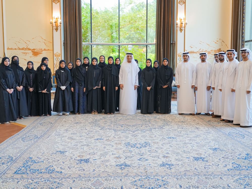 Saud bin Saqr receives top performing High School students in Ras Al Khaimah