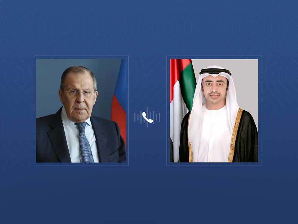 Ministros das Relações Exteriores dos Emirados Árabes Unidos e da Rússia discutem relações bilaterais e cenário regional em ligação