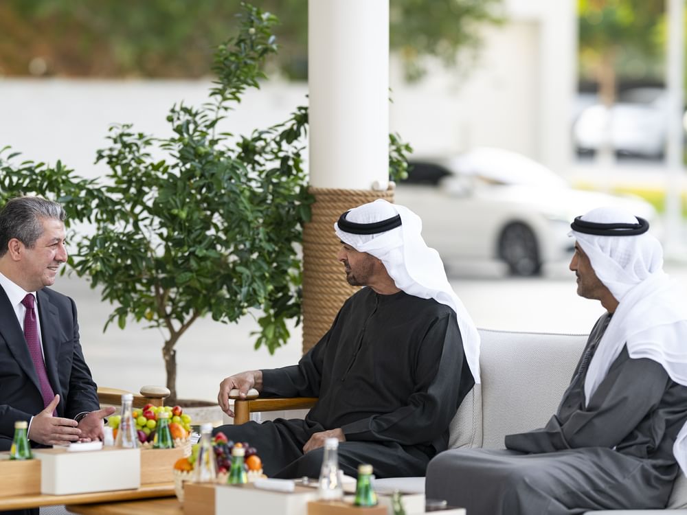 UAE President receives Prime Minister of Kurdistan Region of Iraq