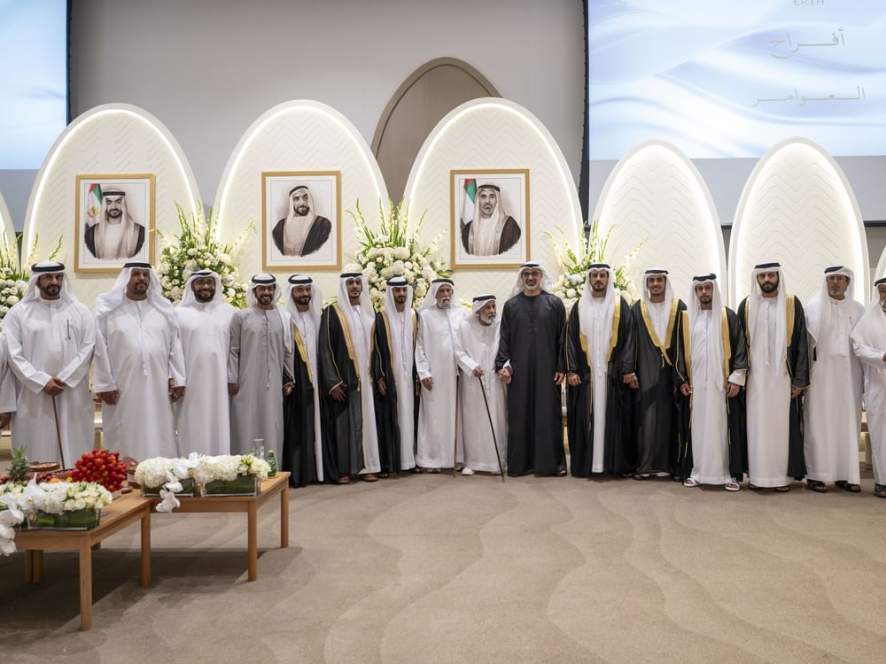 Khaled bin Mohamed bin Zayed attends group wedding of Al Awamir tribe
