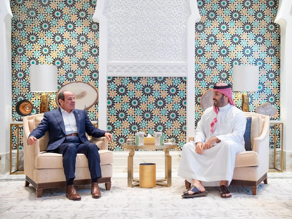 ولي العهد السعودي والرئيس المصري يستعرضان مستجدات المنطقة