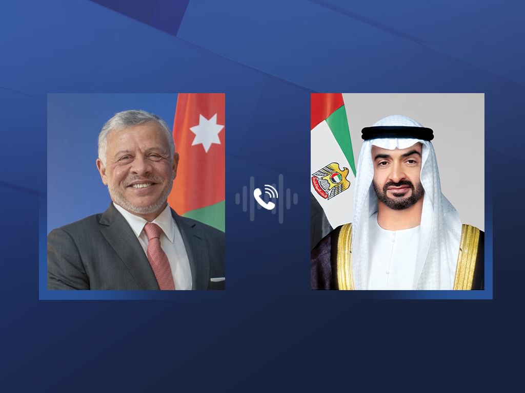 Presidente dos Emirados Árabes Unidos e rei da Jordânia discutem desenvolvimentos regionais