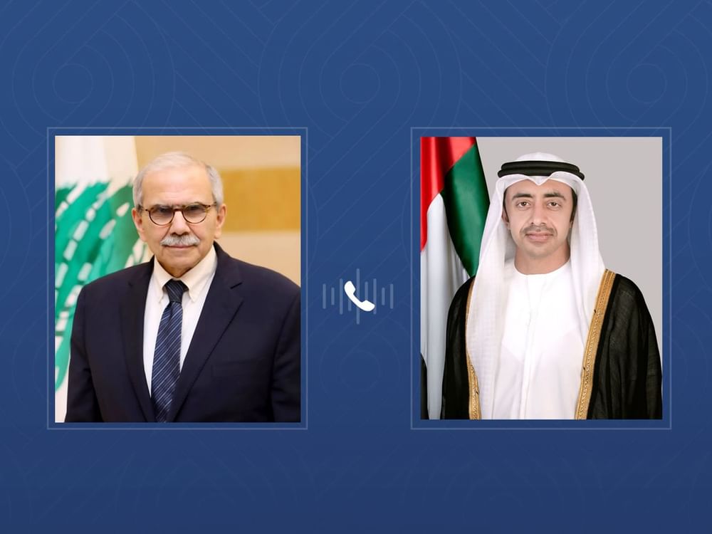 Abdullah bin Zayed receives phone call from Lebanese Prime Minister