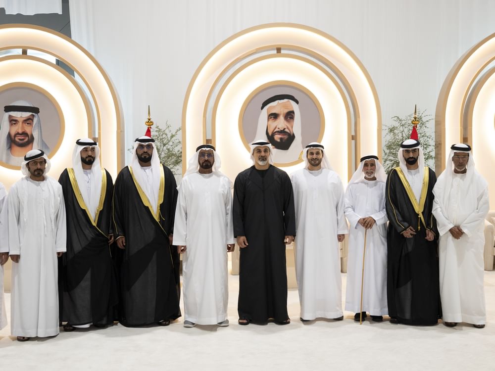 خالد بن محمد بن زايد يحضر حفل استقبال بمناسبة أفراح الكتبي في أبوظبي