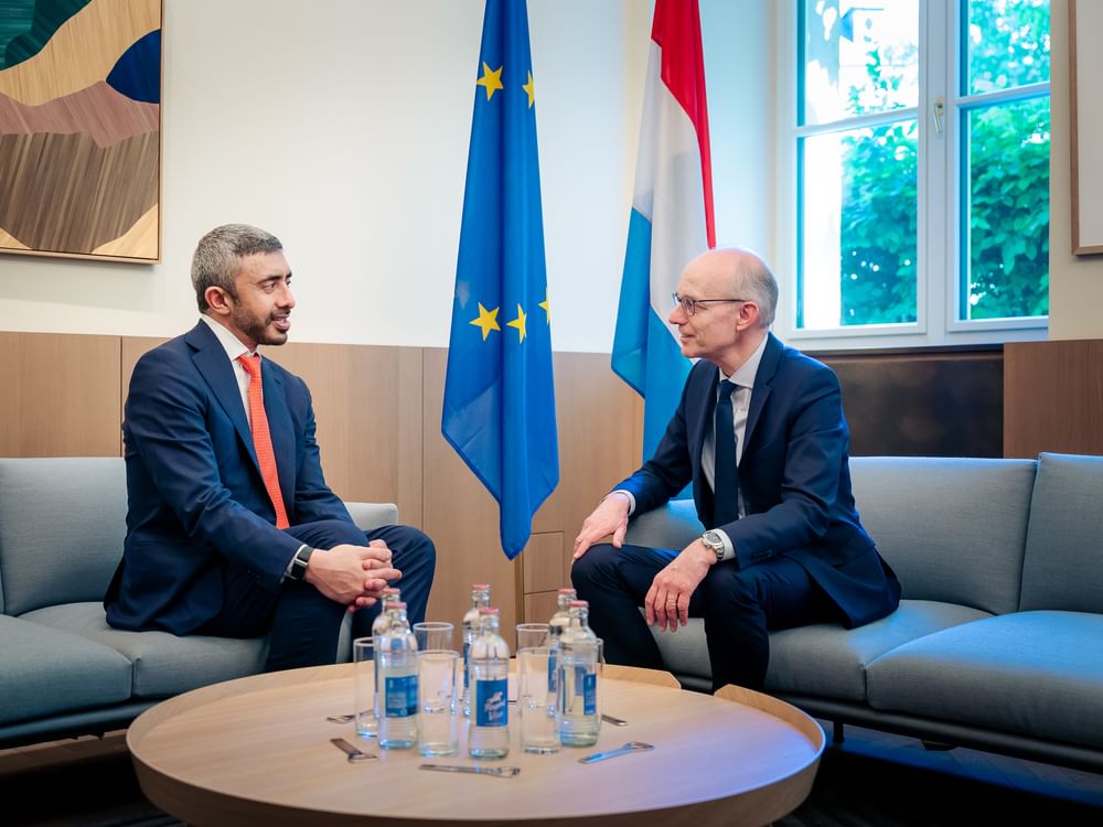 Abdullah bin Zayed meets with Prime Minister of Luxembourg
