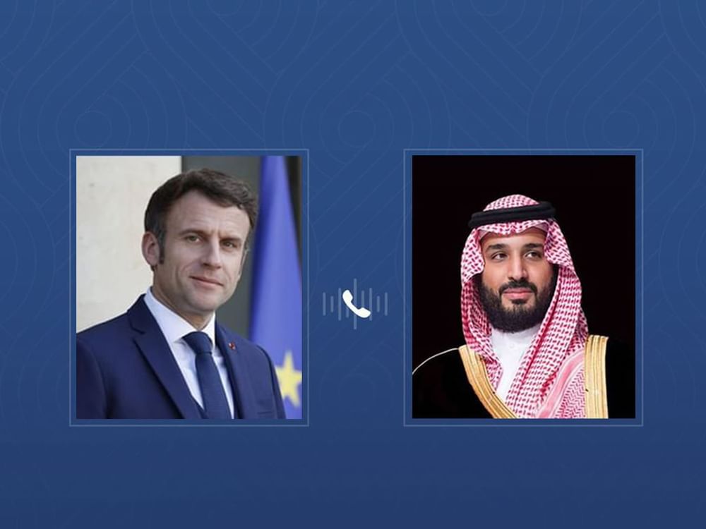 ولي العهد السعودي والرئيس الفرنسي يبحثان هاتفيا نتائج المؤتمر الدولي لتسوية قضية فلسطين