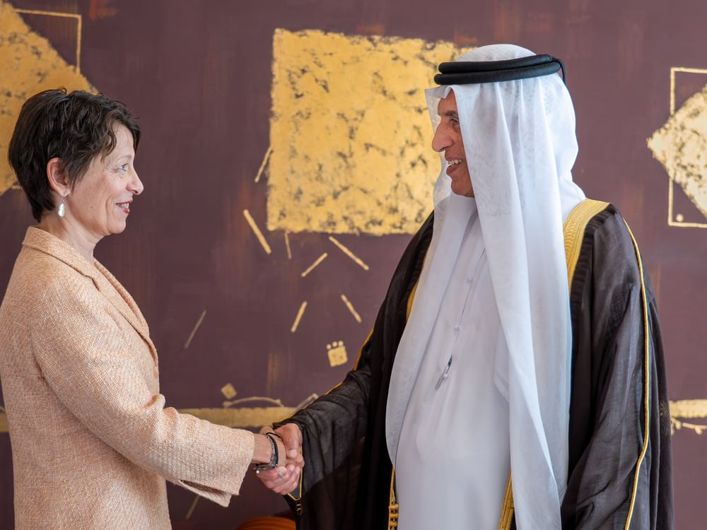 Saud bin Saqr receives Ambassador of Slovenia