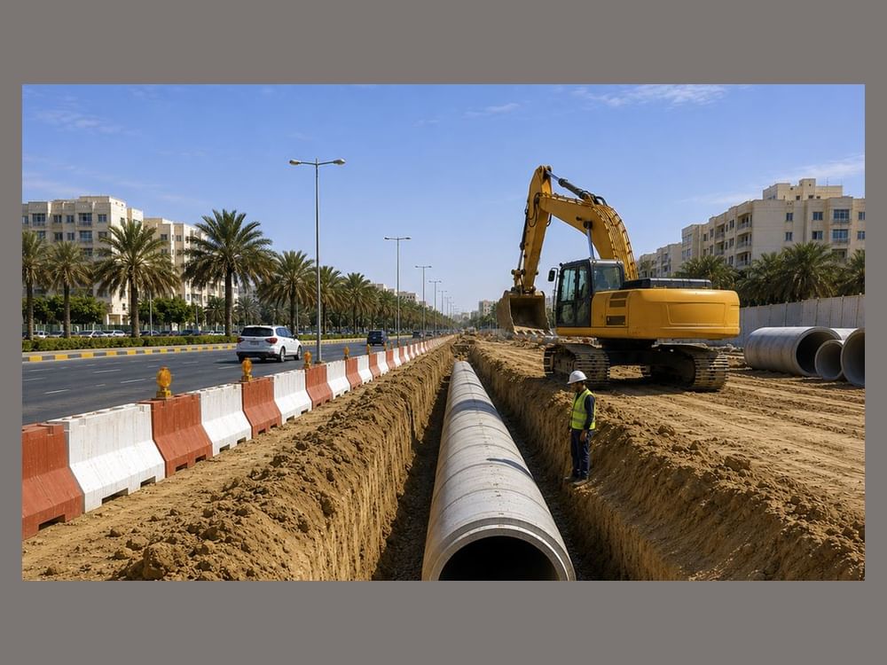 بلدية عجمان تنفذ مشاريع إستراتيجية لتصريف مياه الأمطار بقيمة تتجاوز 109 ملايين درهم