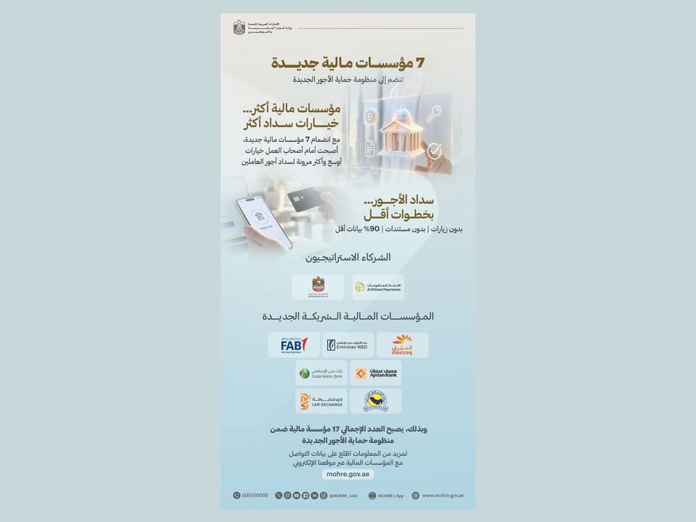 منظومة حماية الأجور المطوّرة تتيح خدمة فورية وتحويلاً رقمياً لأجور العمالة 