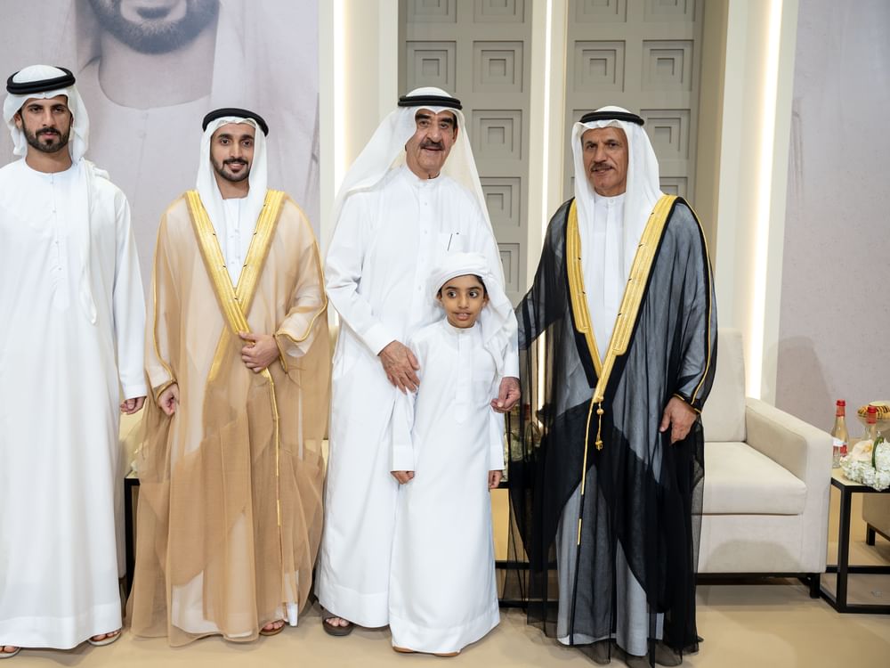  حاكم أم القيوين يحضر حفل استقبال أقامه سلطان بن سعيد المنصوري بمناسبة زفاف نجله 