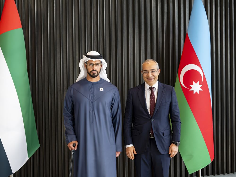 Zayed bin Hamdan meets Azerbaijan’s Minister of Economy