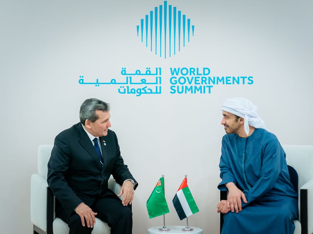 عبدالله بن زايد يستقبل نائب رئيس مجلس الوزراء وزير خارجية تركمانستان