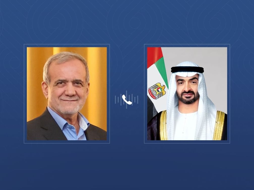 UAE President receives phone call from Iranian President to exchange Eid Al-Fitr greetings