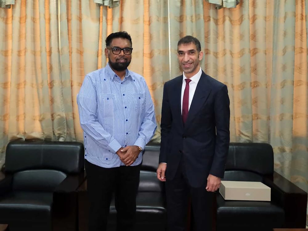 Presidente da Guiana recebe ministro dos Emirados e reafirma interesse em ampliar parceria econômica