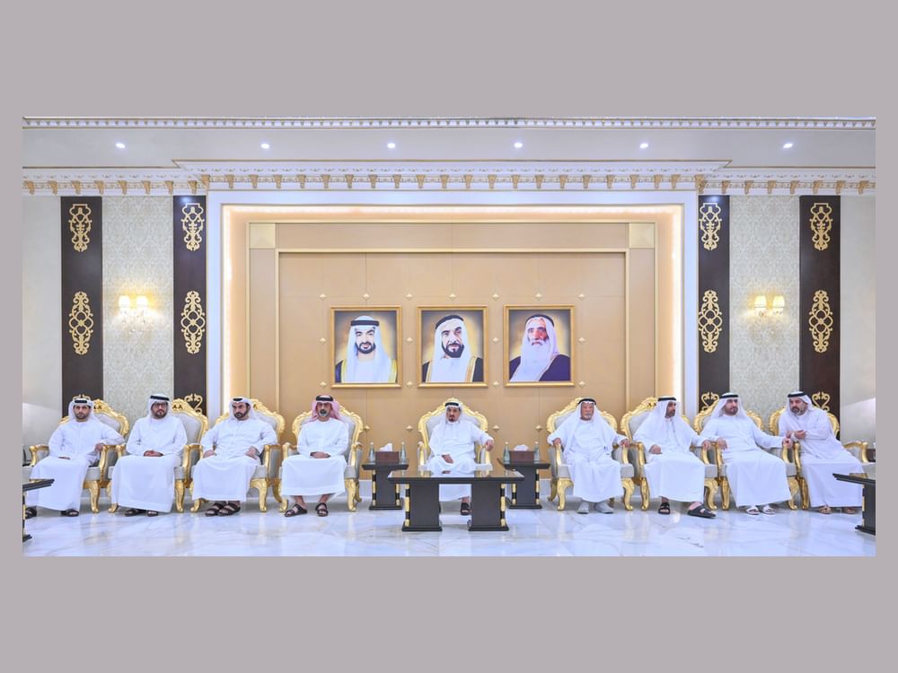 حاكم عجمان وولي عهده يقدّمان واجب العزاء في وفاة الشيخة حصة عبيد الشامسي
