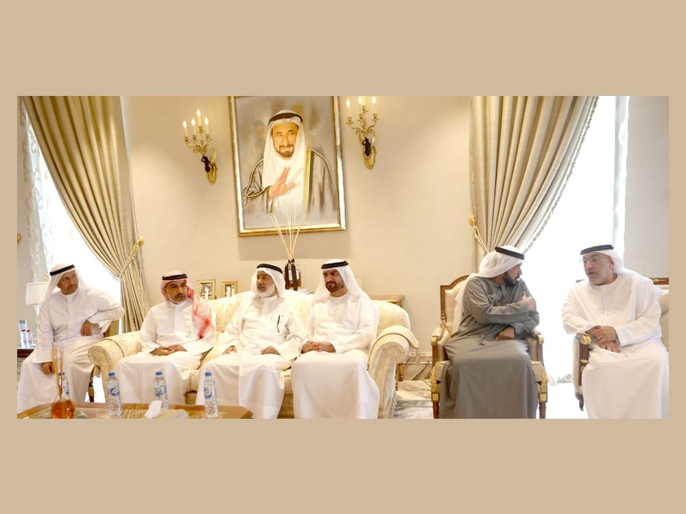 عبدالله بن سالم القاسمي يعزي في وفاة نصار محمد بن نصار الشمري