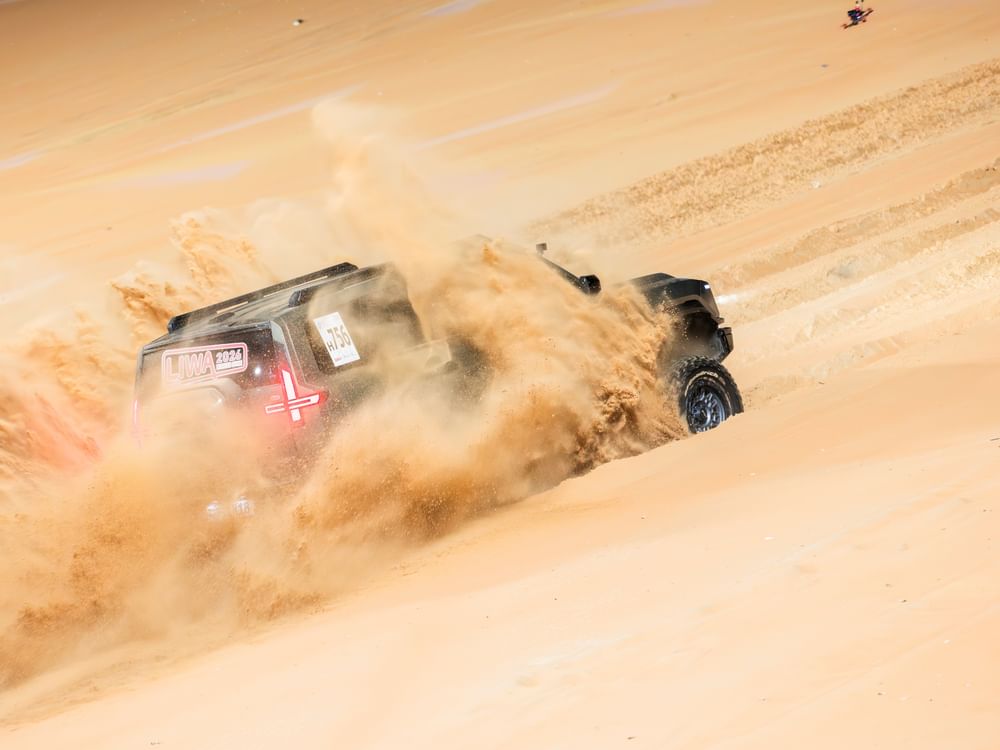 Strong competition on opening Day of Car Hill Climb at 'Tal Moreeb' during Liwa International Festival