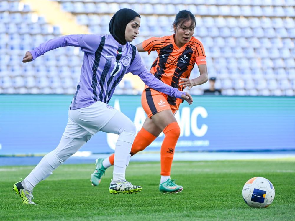 فريق بنات الإمارات يتعادل مع رويال ثيمبو في تمهيدي دوري أبطال آسيا لسيدات كرة القدم 