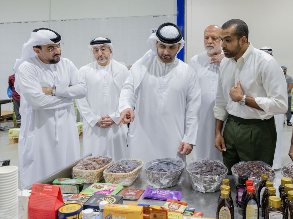 Mansoor bin Mohammed visits Al Barakah Dates Factory at Dubai Industrial City
