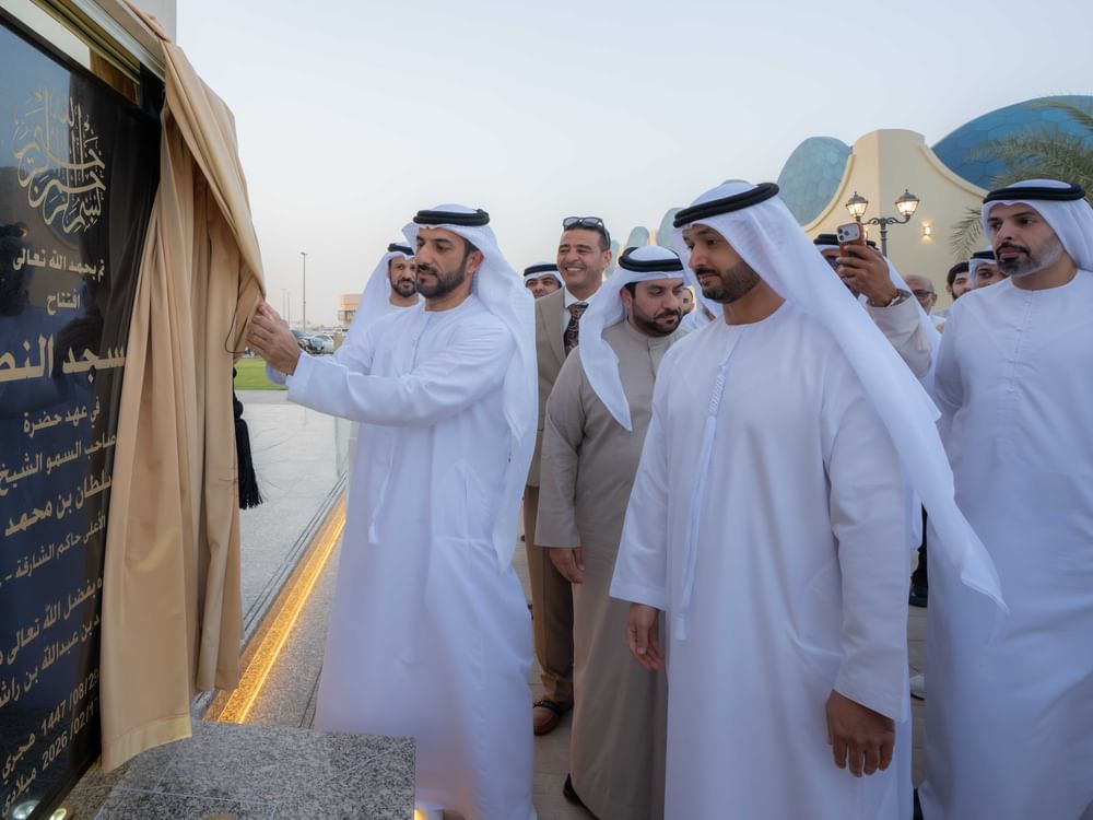 Sultan bin Ahmed opens Al Nasr Mosque in Al Dhaid