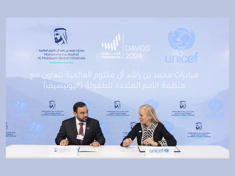 Mohammed bin Rashid Al Maktoum Global Initiatives pledges AED30 million to UNICEF to help fight malnutrition among children, women