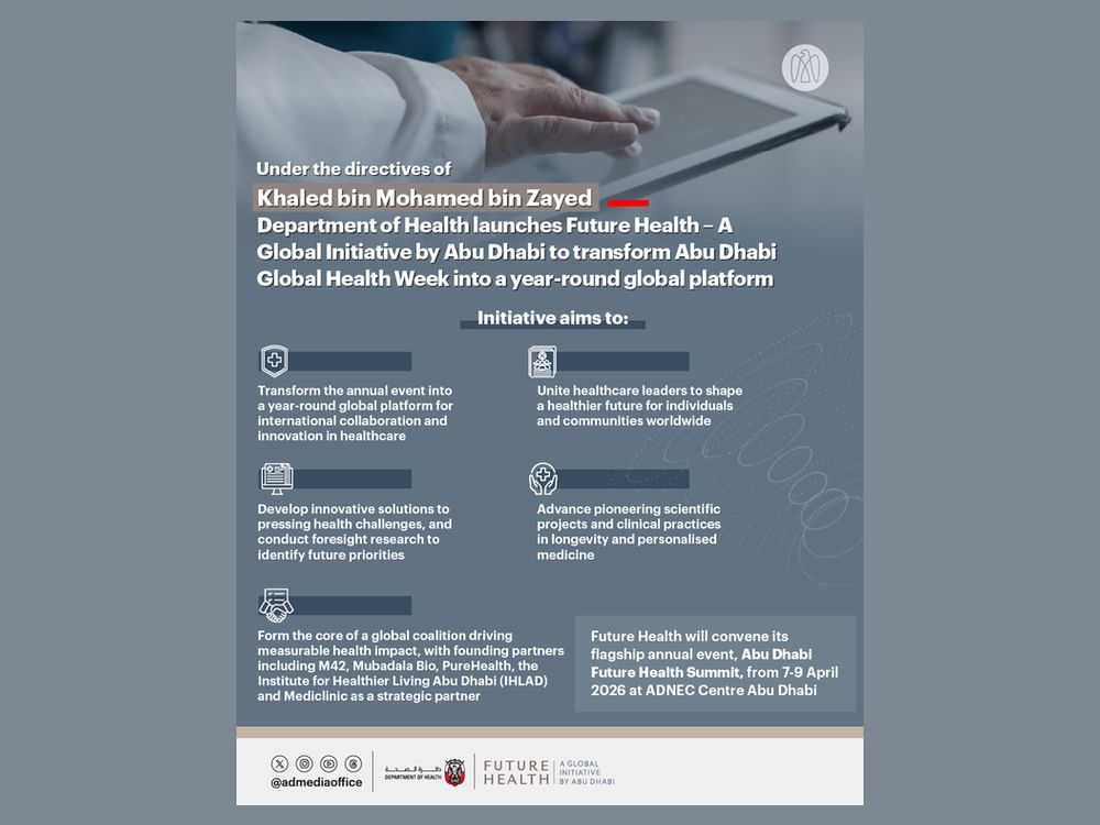 DoH launches Future Health Initiative to transform Abu Dhabi Global Health Week into year-round global platform