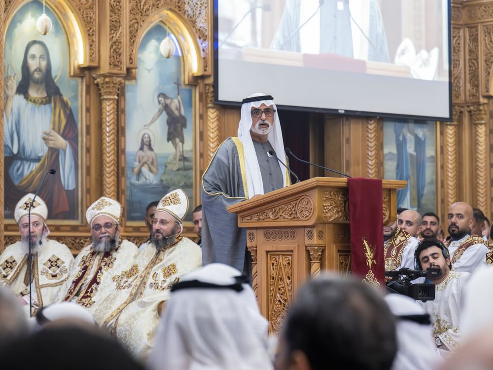 Nahyan bin Mubarak attends Christmas celebrations at Coptic Orthodox Church in Abu Dhabi